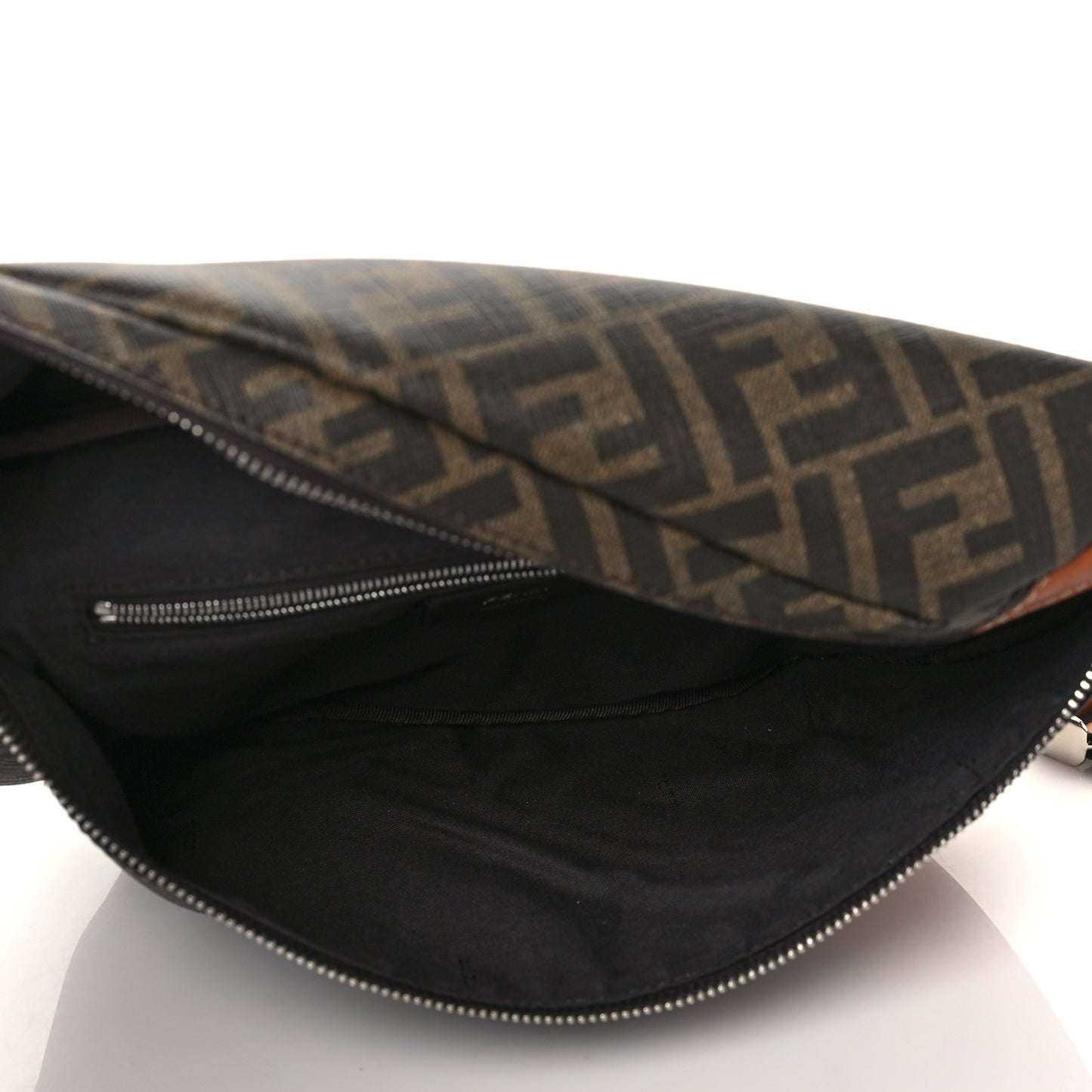 Glazed Fabric Vitello King FF 1974 Diagonal Belt Bag Tobacco Moro Cuoio