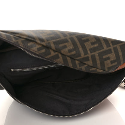 Fendi Glazed Fabric Vitello King FF 1974 Diagonal Belt Bag Tobacco Moro Cuoio 5 of 10