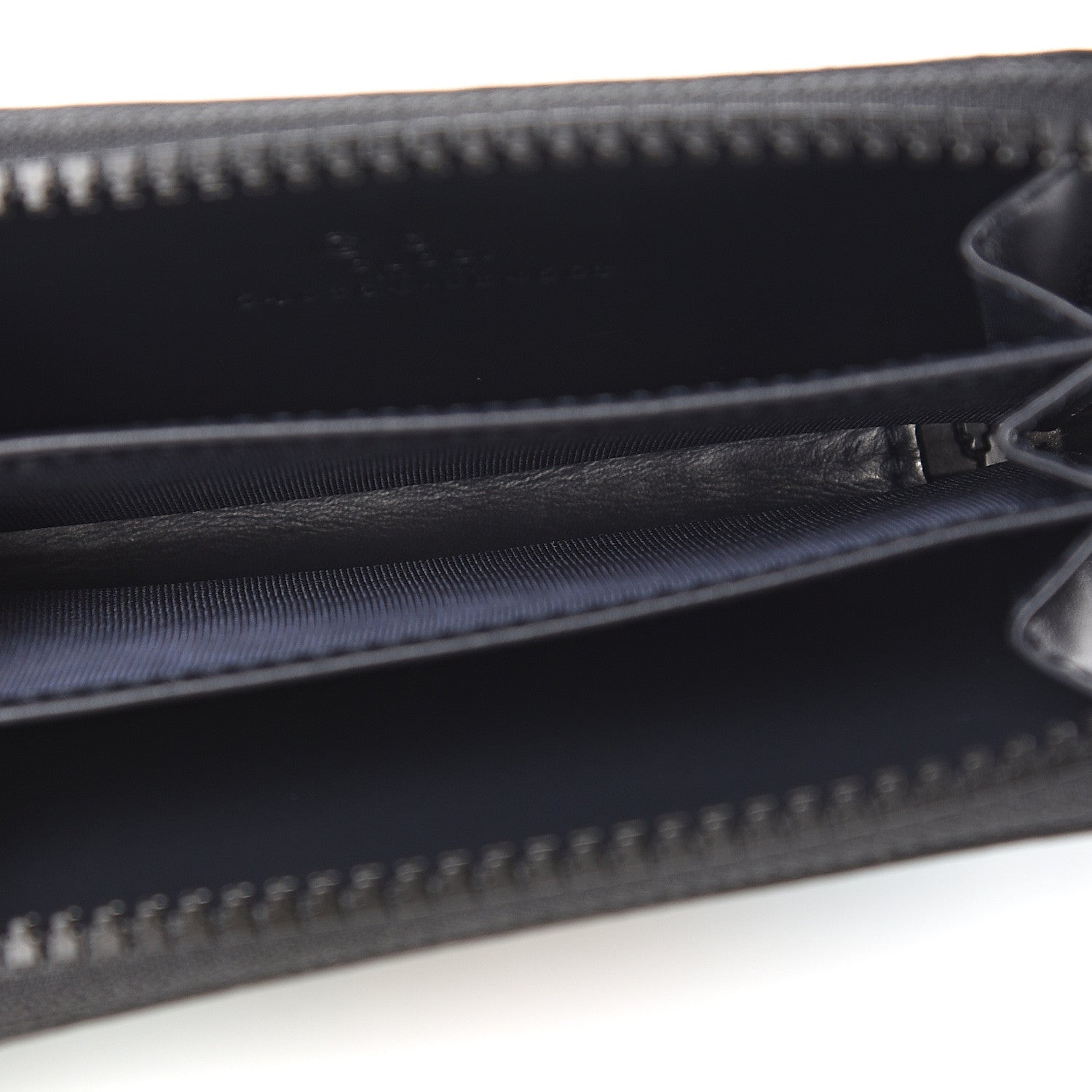 Gucci GG Supreme Monogram Blooms Zip Around Card Case Wallet Beige Blue Navy 4 of 6