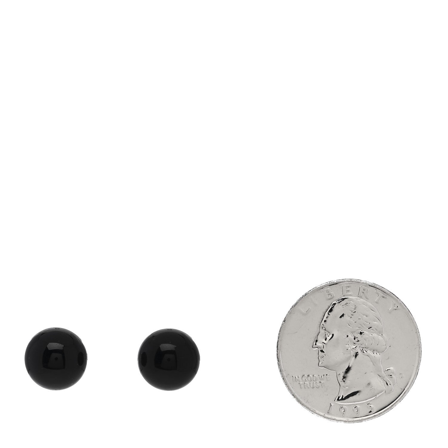 Tiffany Sterling Silver Black Onyx 10mm Ziegfeld Earrings 2 of 4