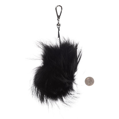 Fendi Vitello Elite Fox Fur Fusto Monster Bag Bug Charm Black Yellow 2 of 6
