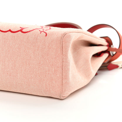 Hermes Vache Hunter Toile Pegase Pop Herbag Zip Retourne 31 PM Rouge Piment 10 of 14