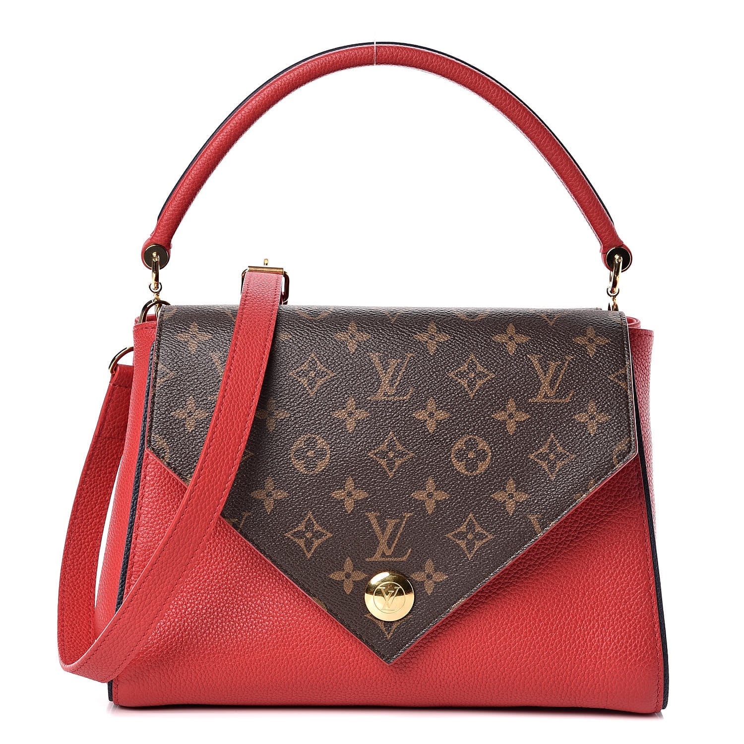 Louis Vuitton Grained Calfskin Monogram Double V Rubis 5 of 11