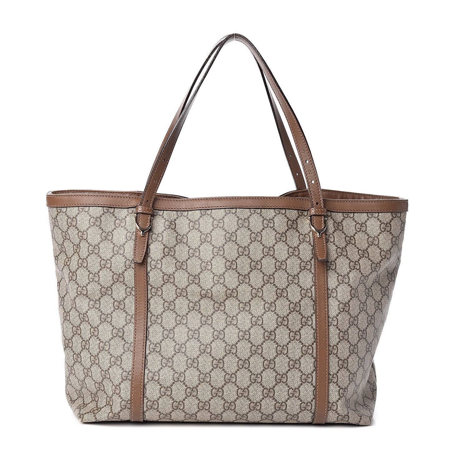 GG Supreme Monogram Medium Nice Tote Brown