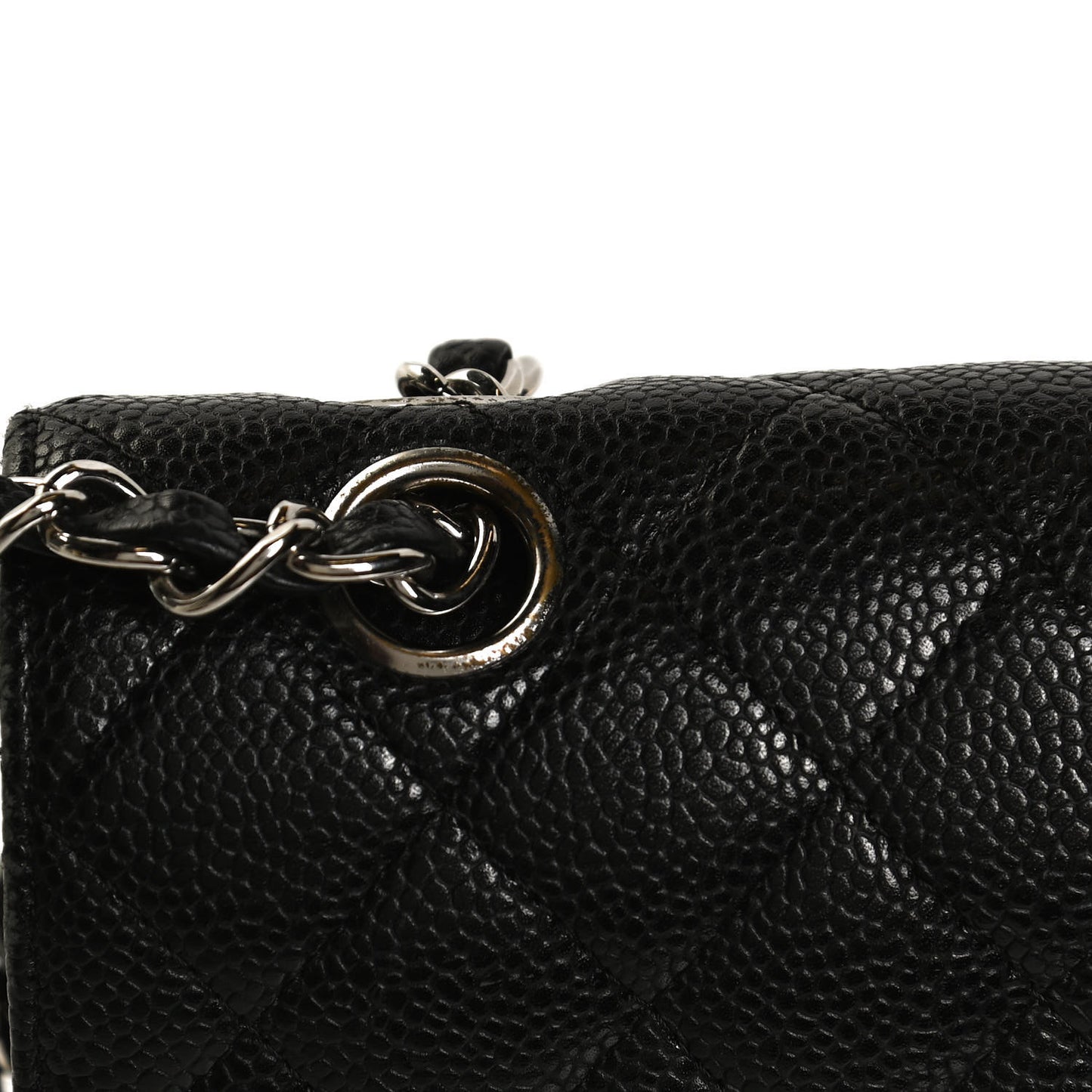Caviar Quilted Small Double Flap Black