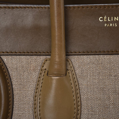 Celine Calfskin Linen Mini Tri-Color Luggage Khaki 18 of 22