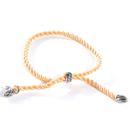David Yurman Sterling Silver and Silk Cord Bracelet Yellow 1 of 4
