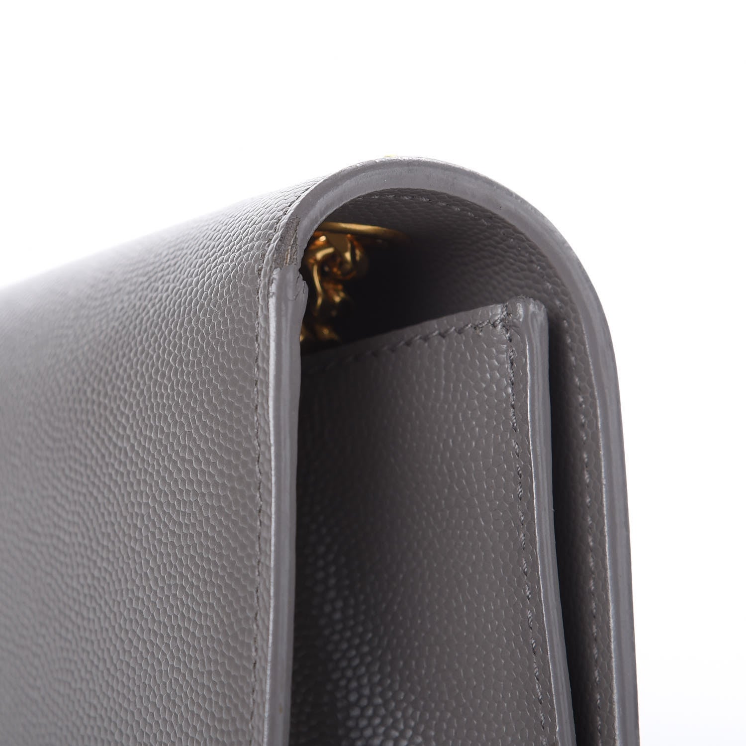 Saint Laurent Grain De Poudre Small Monogram Kate Satchel Fog 11 of 13