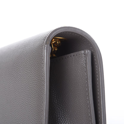 Saint Laurent Grain De Poudre Small Monogram Kate Satchel Fog 11 of 13