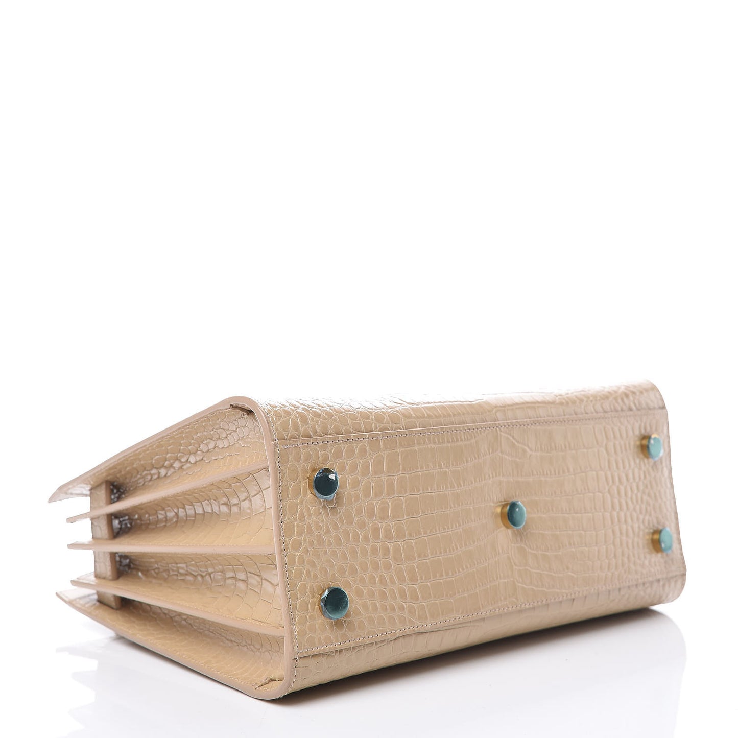 Calfskin Crocodile Embossed Baby Sac De Jour Nude