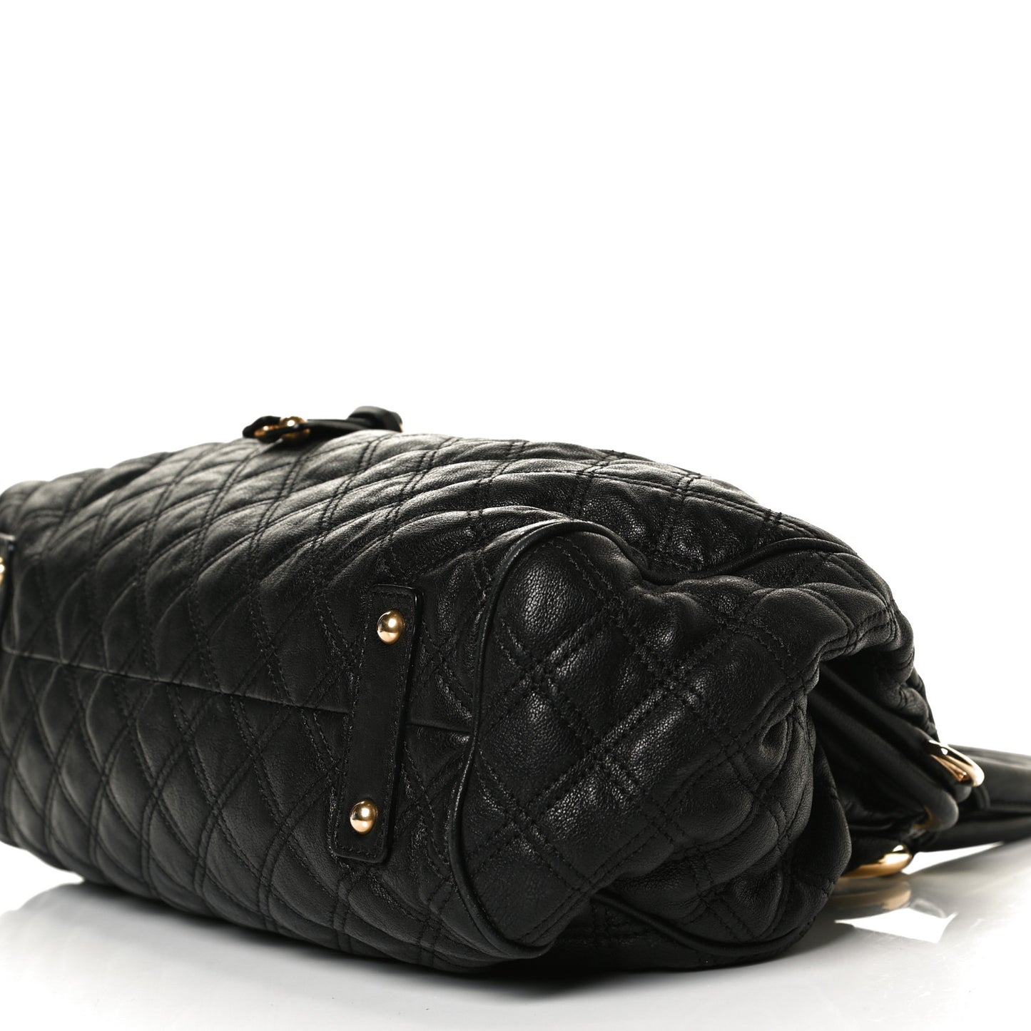 Calfskin Quilted Stam Black