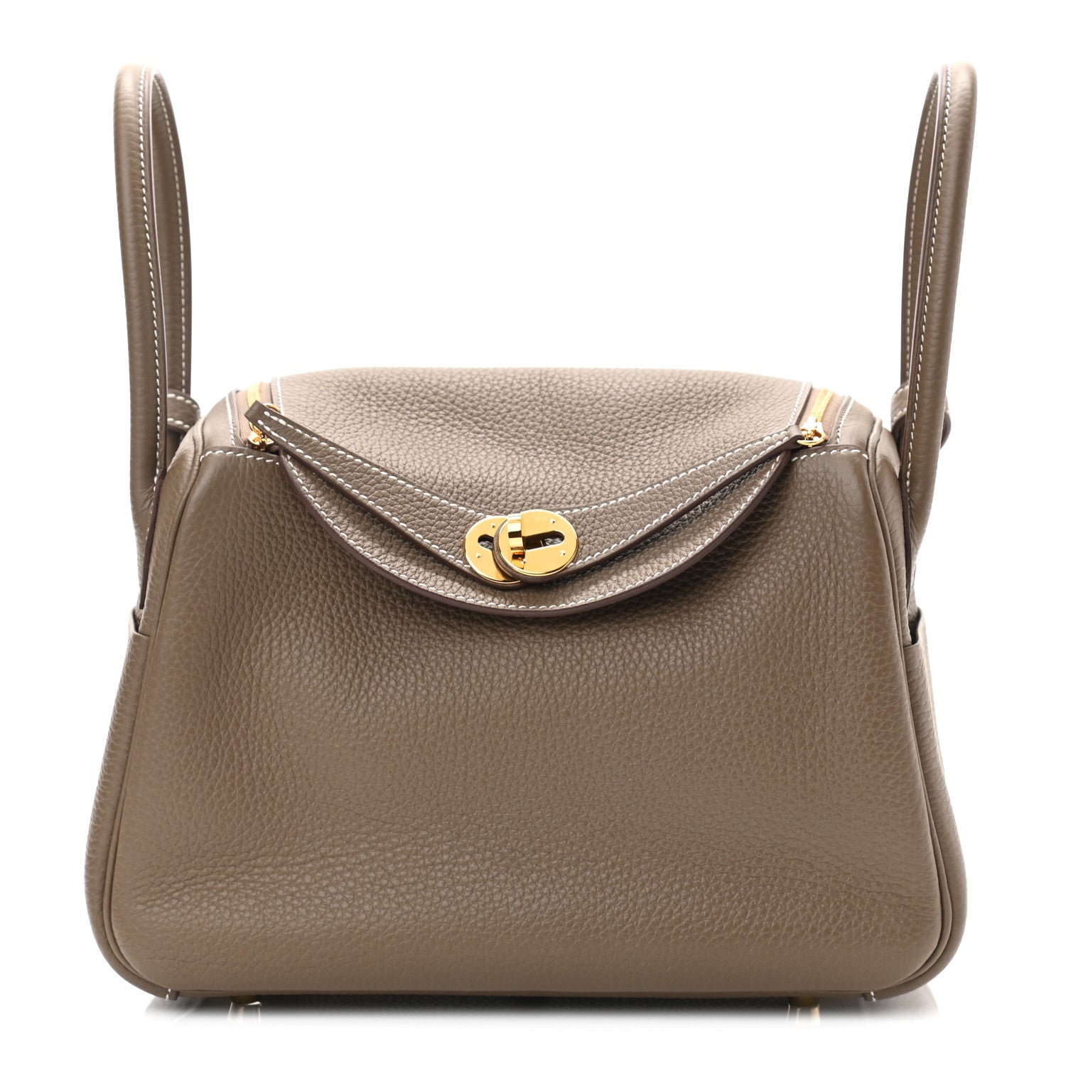 Hermes Taurillon Clemence Lindy 26 Etoupe 1 of 11