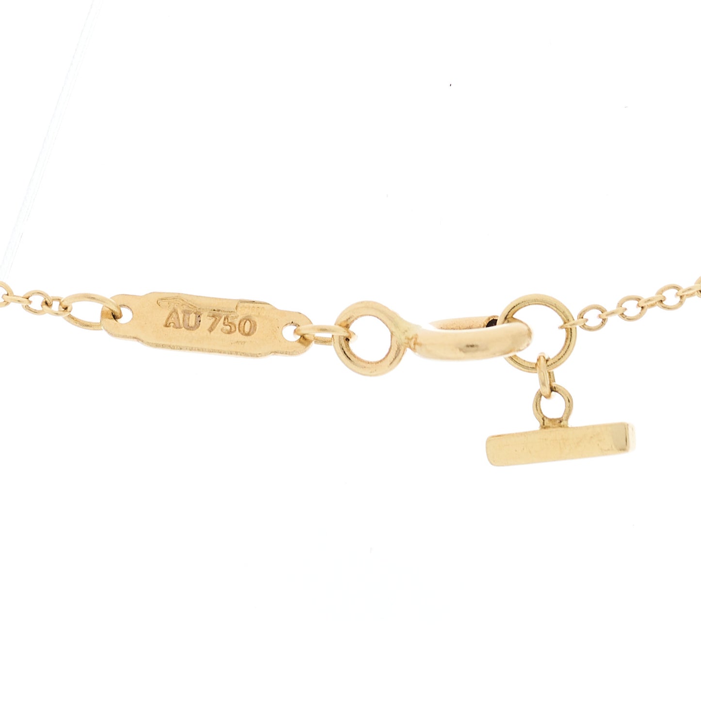 18K Yellow Gold Small T Smile Pendant Necklace