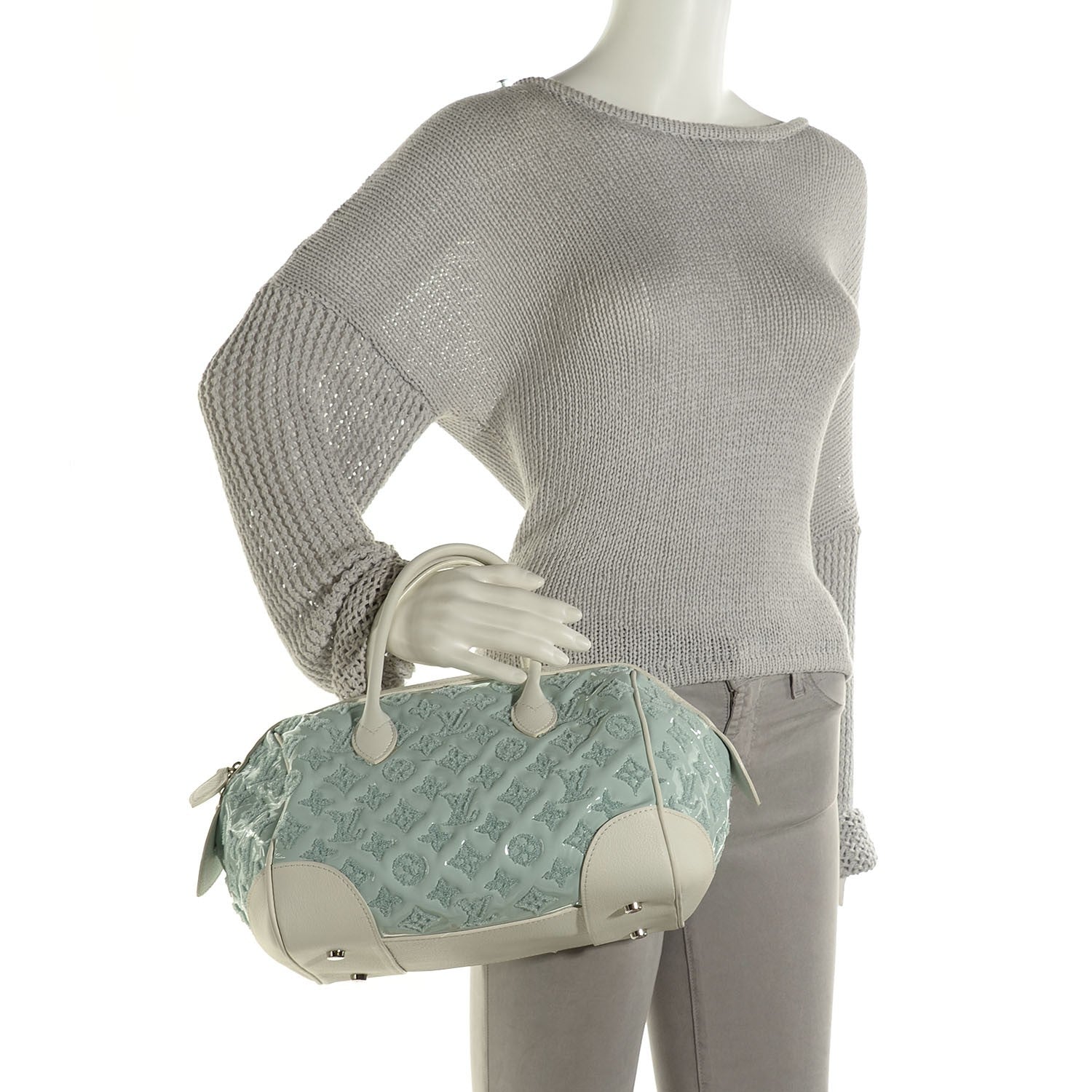 Louis Vuitton Monogram Bouclettes Speedy Round Mint 2 of 6