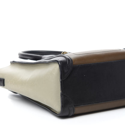 Celine Satin Calfskin Nano Tri-Color Luggage Dark Grey 6 of 20