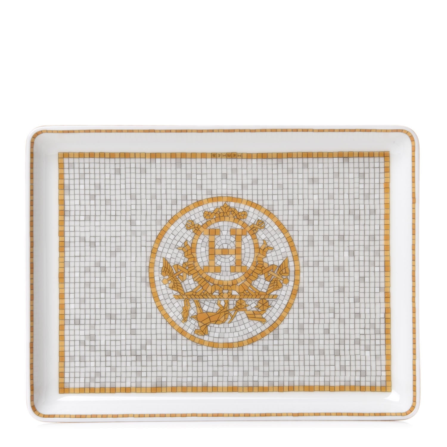 Hermes Porcelain Mosaique au 24 Sushi Plate 1 of 6