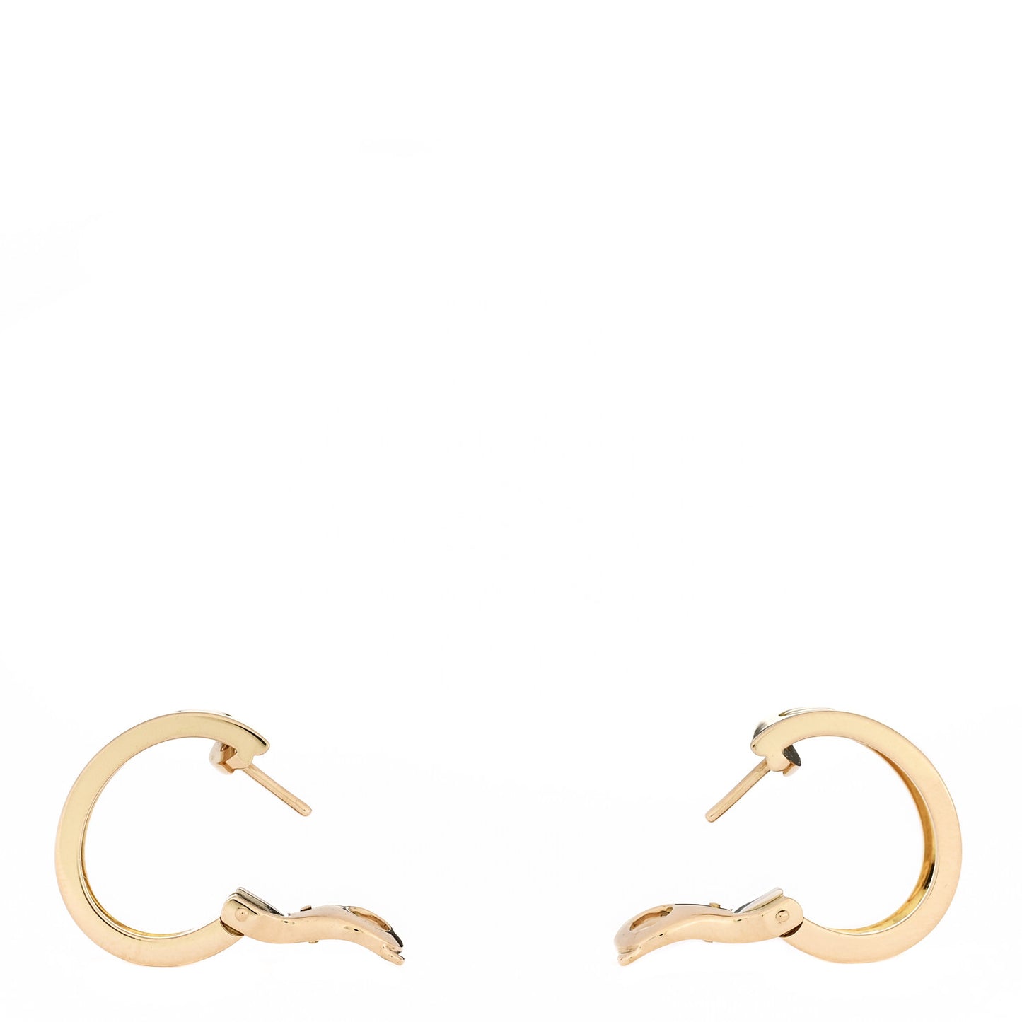 18K Yellow Gold 5.5mm LOVE French Clip Hoop Earrings