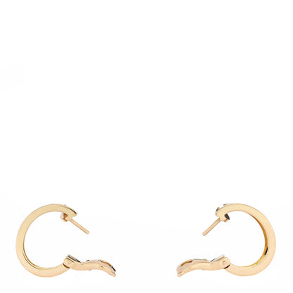 Cartier 18K Yellow Gold 5.5mm LOVE French Clip Hoop Earrings 3 of 4