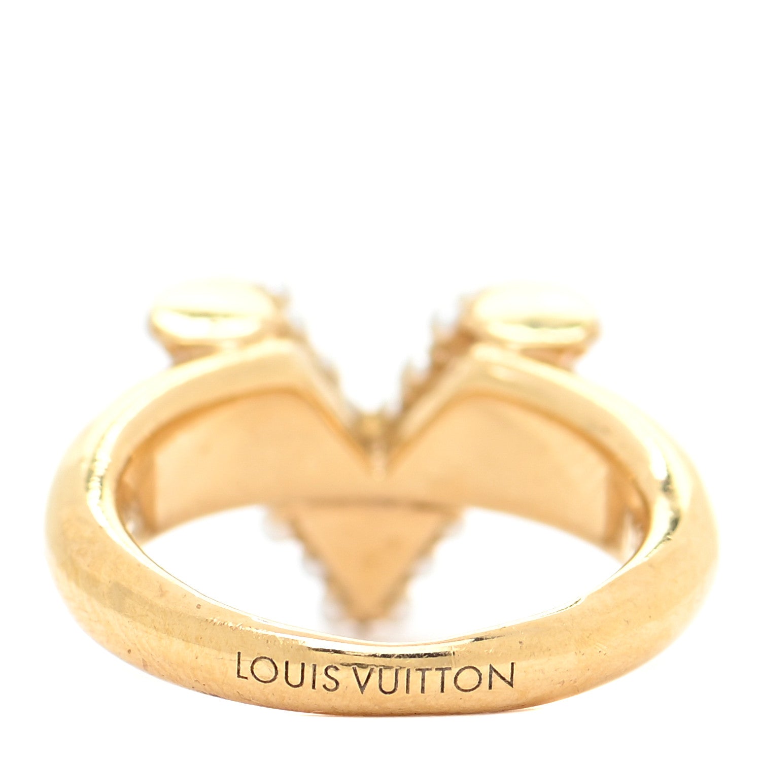 Louis Vuitton Pearl Essential V Ring Gold 3 of 5