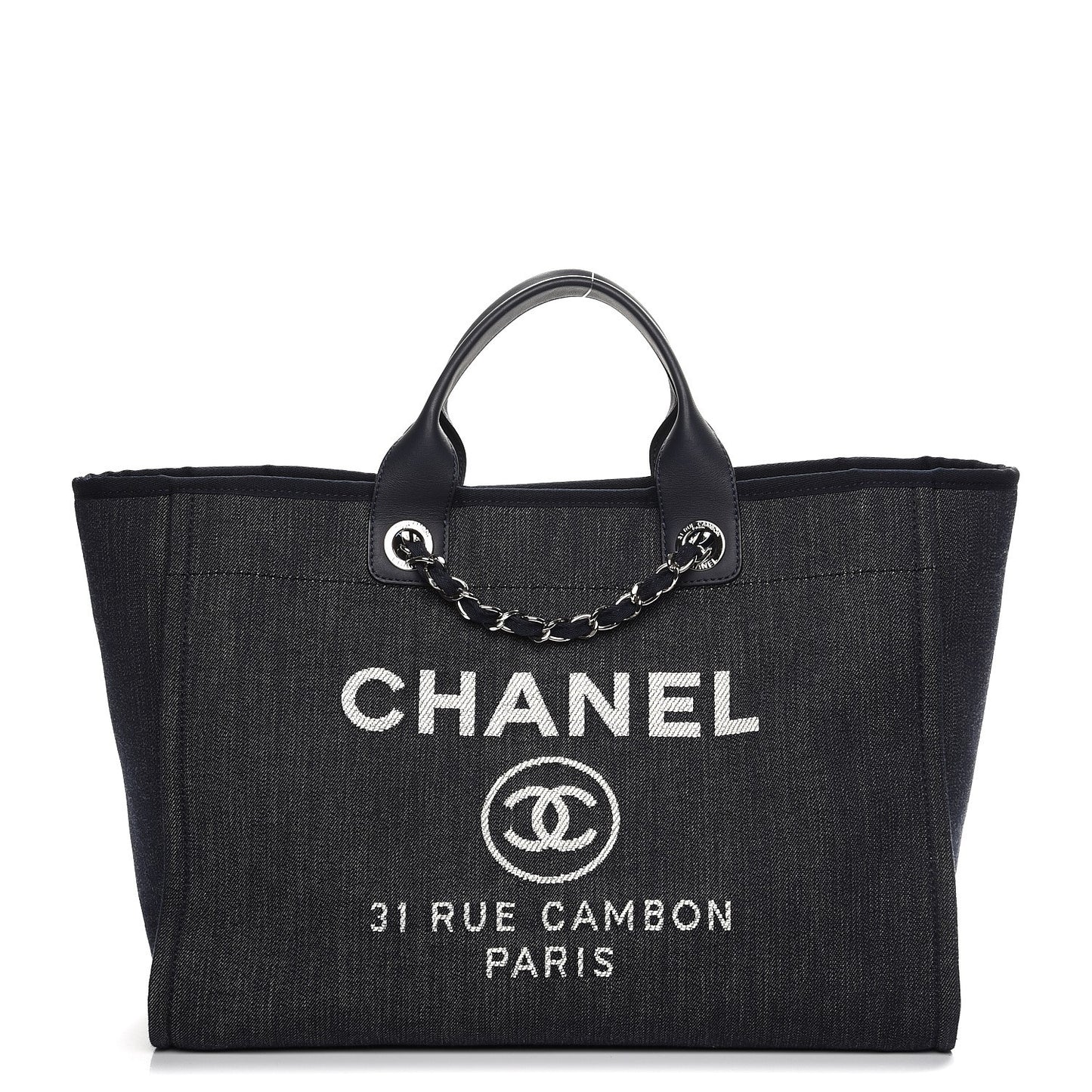 Canvas Large Deauville Tote Dark Blue