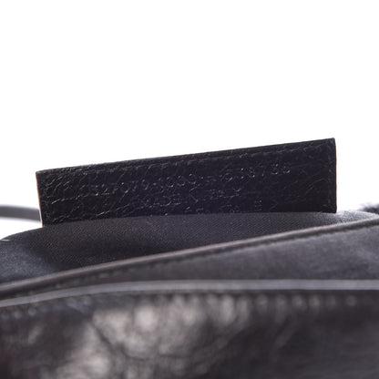 Balenciaga Agneau Giant 12 Gold Hardware Envelope Strap Clutch Black 7 of 7