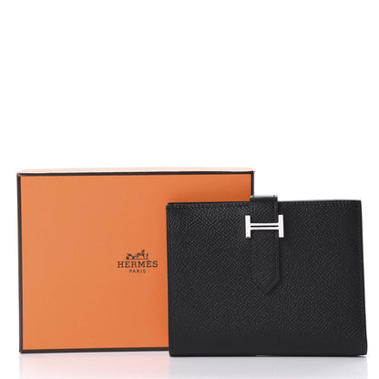 Hermes Epsom Bearn Compact Wallet Black 12 of 12
