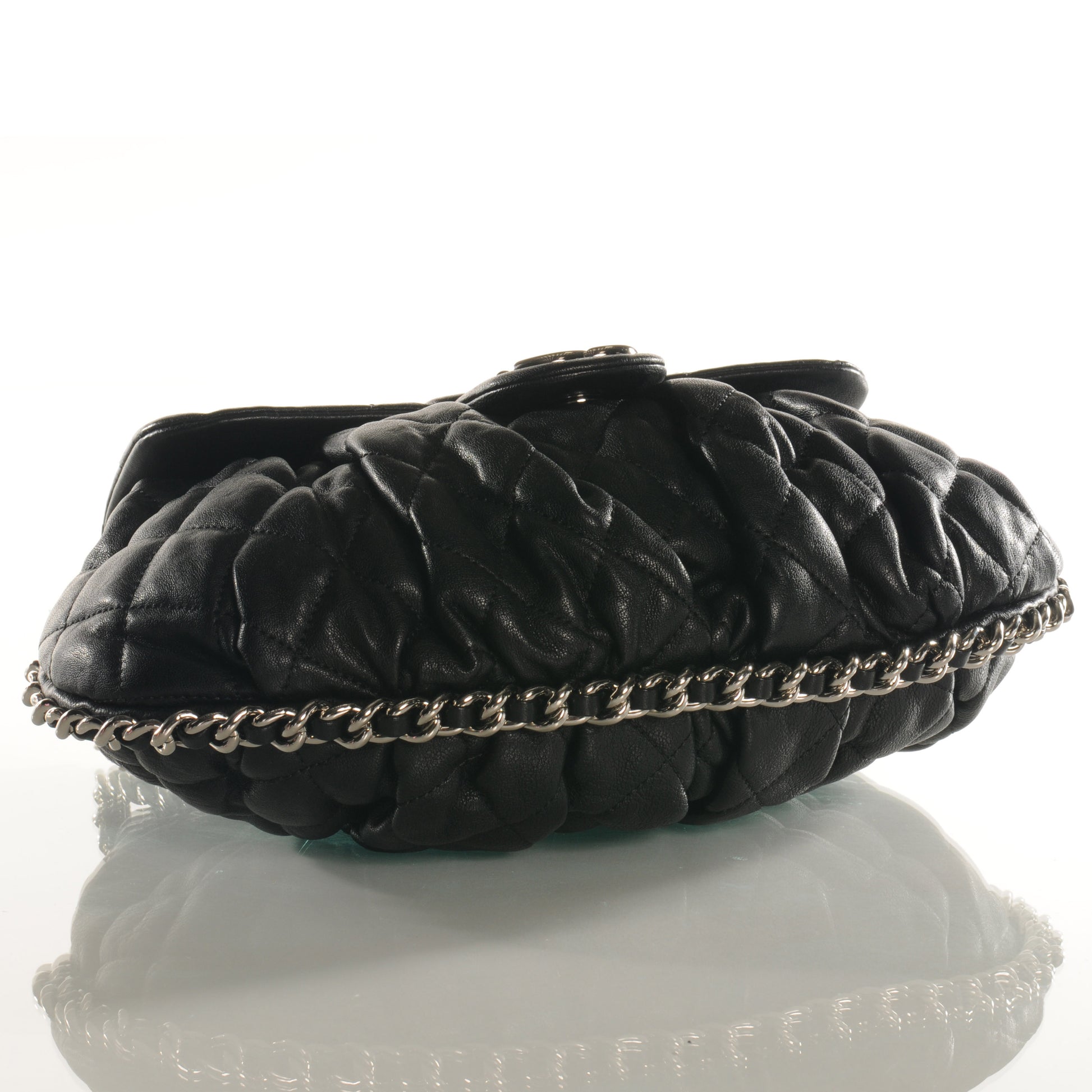Chanel Lambskin Chain Around Medium Messenger Bag Black 4 of 8