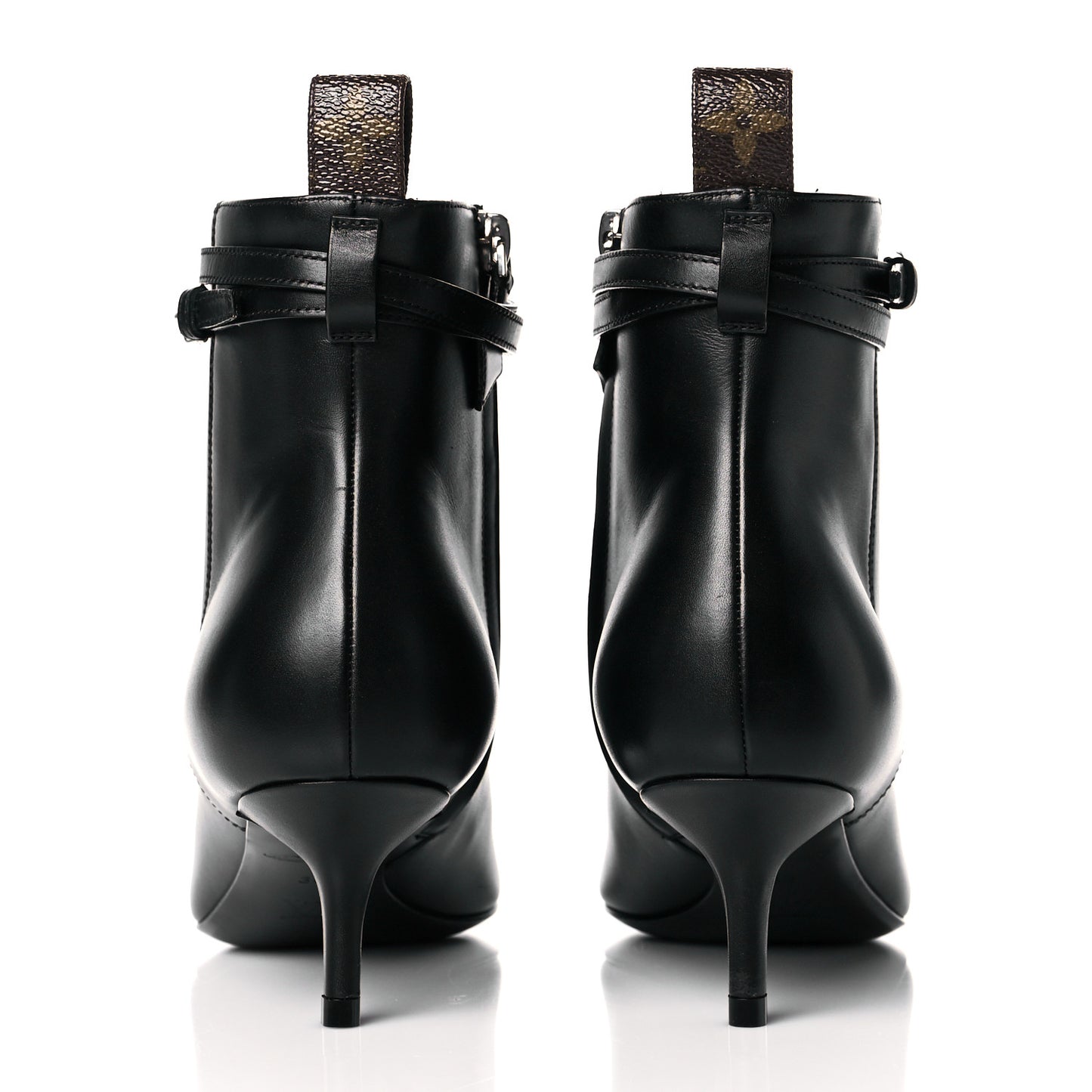 Calfskin Call Back Ankle Boots 36 Black