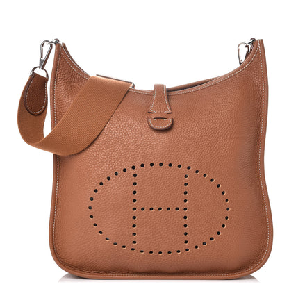 Hermes Taurillon Clemence Evelyne III PM Gold 1 of 8