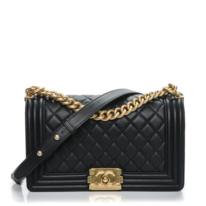 Chanel Caviar Quilted Medium Boy Flap Black 1 of 7