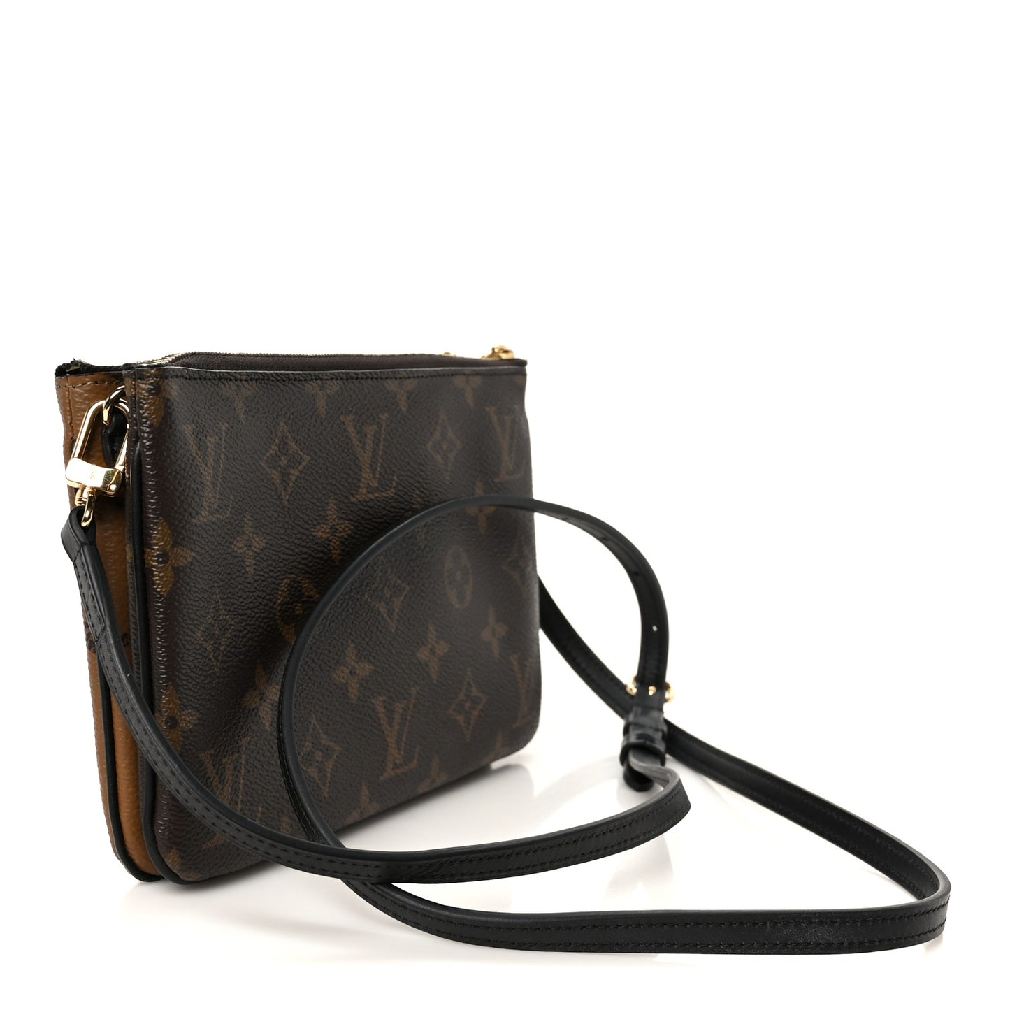 Reverse Monogram Giant Double Zip Pochette