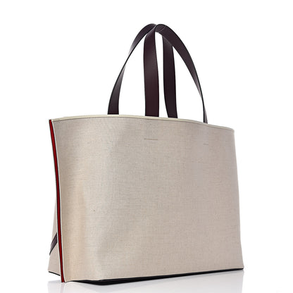 Valentino Garavani Canvas Large Escape Tote Natural Brown 4 of 12