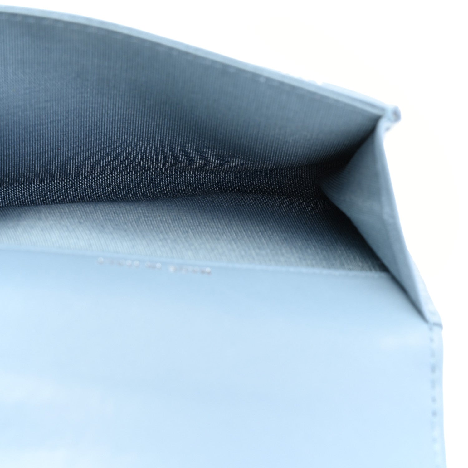 Chanel Lambskin Double Stitch Quilted Flap Card Holder Light Blue 5 of 8