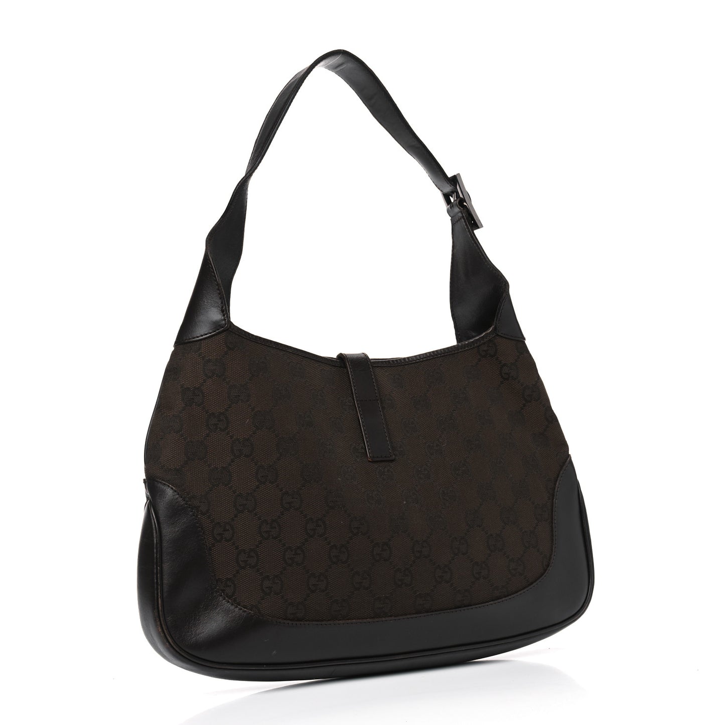 Monogram Web Small Jackie O Hobo Dark Brown