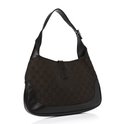 Gucci Monogram Web Small Jackie O Hobo Dark Brown 2 of 18