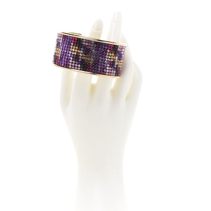 Chanel Crystal Flower Power Cuff Gold Multicolor 3 of 6