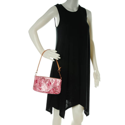 Louis Vuitton Vernis Ikat Pochette Accessories NM Rose Velours 2 of 7