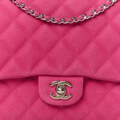 Chanel Iridescent Caviar Quilted Clutch with Chain Flap Pink 9 of 12