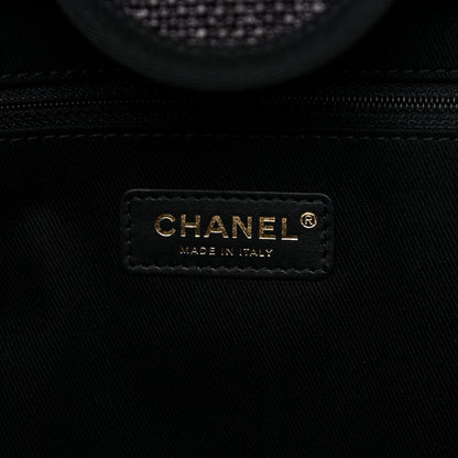 Chanel Woven Straw Raffia Medium Deauville Tote Black 6 of 11