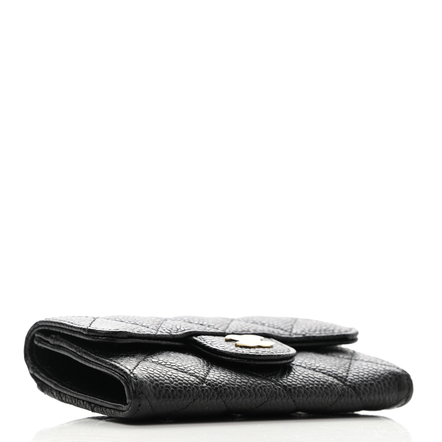 Chanel Caviar Quilted Flap Card Holder Wallet Black 4 of 8