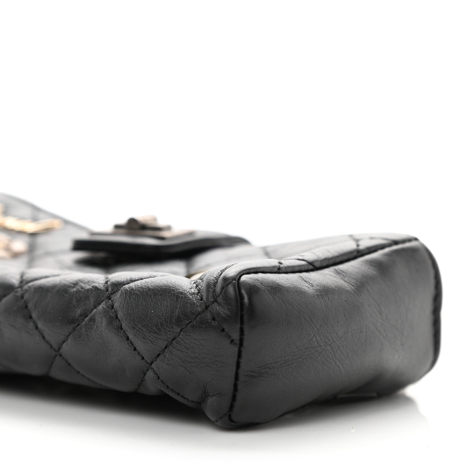 Chanel Aged Calfskin Lucky Charms 2.55 Reissue Mini Clutch With Chain Black 11 of 13