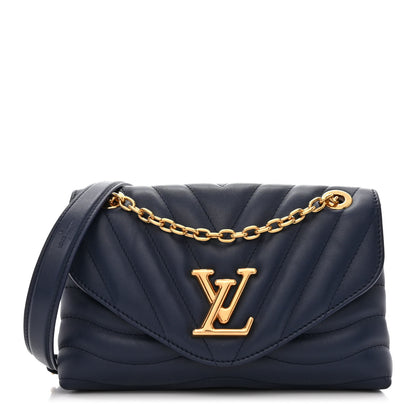 Louis Vuitton Calfskin New Wave Chain Bag MM NM Bleu Nuit 1 of 9