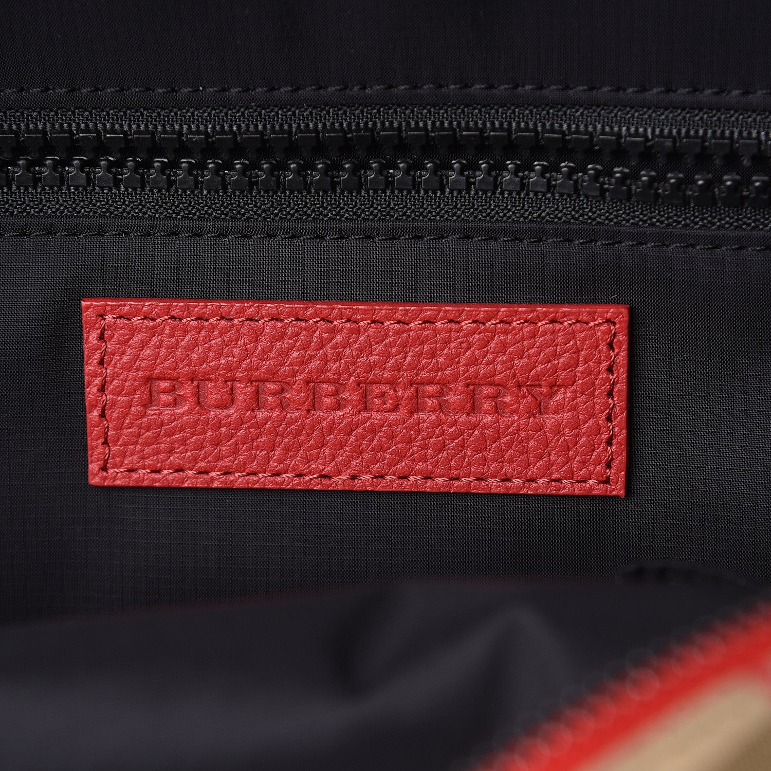 Burberry Vintage Check Embroidered Logo Backpack Antique Yellow 5 of 9
