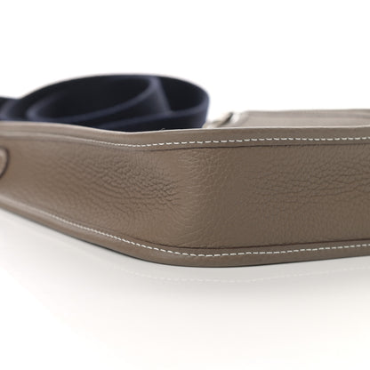 Hermes Taurillon Clemence Amazone Evelyne TPM Etoupe Bleu Indigo 9 of 11