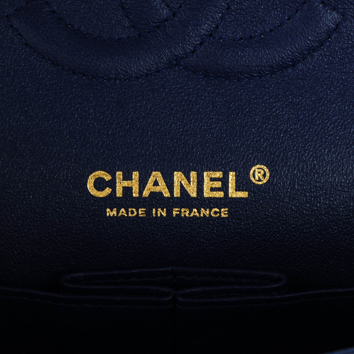 Chanel Lambskin Chevron Quilted Medium Double Flap Blue 6 of 7
