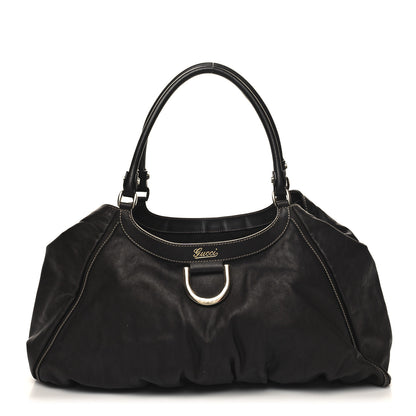 Gucci Calfskin Large D Gold Ring Shoulder Bag Chocolate 1 of 9