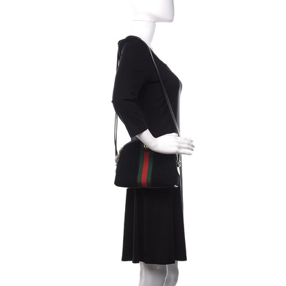 Gucci Suede Patent Web GG Small Ophidia Dome Shoulder Bag Black 2 of 11