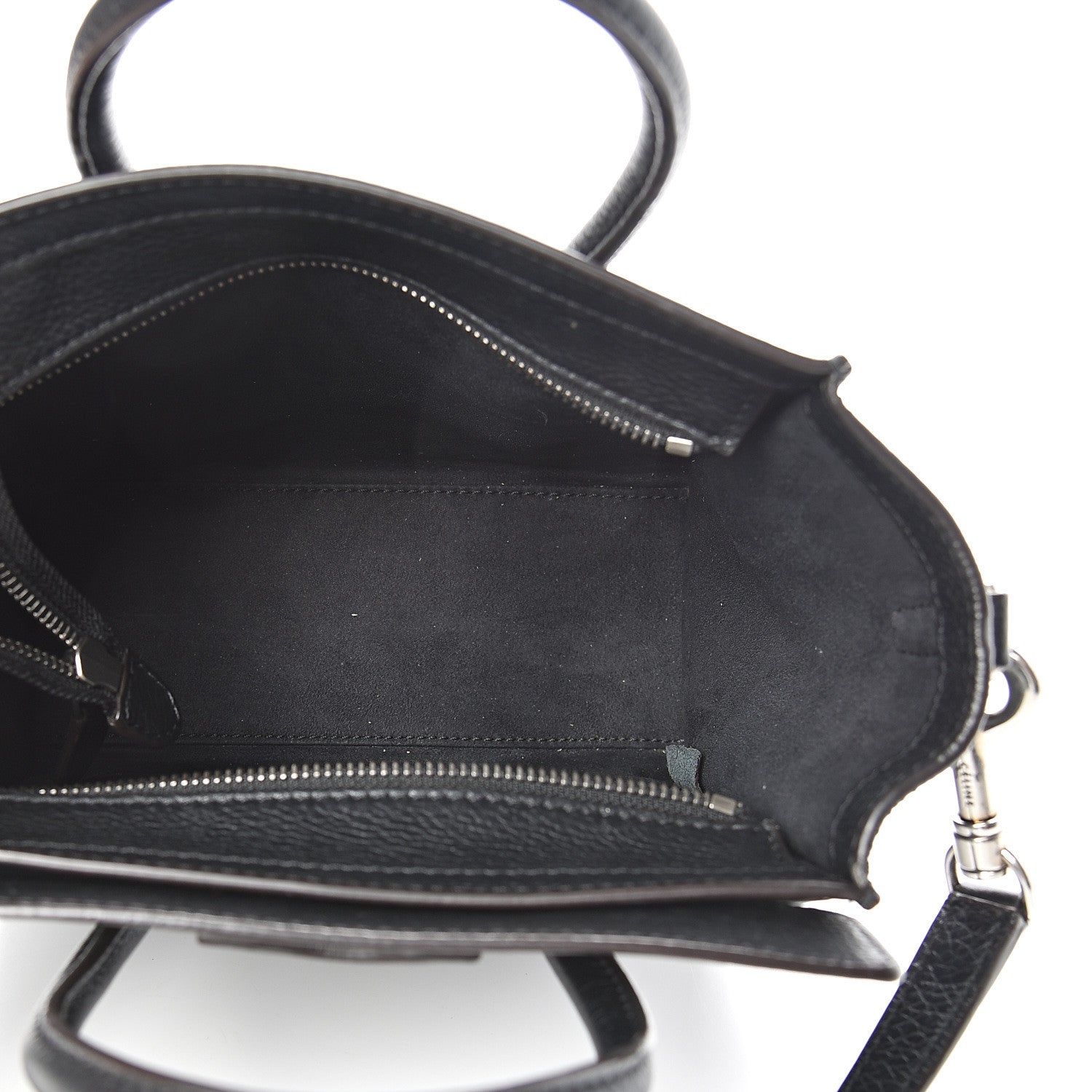 Celine Drummed Calfskin Nano Luggage Black 4 of 11
