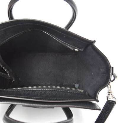 Celine Drummed Calfskin Nano Luggage Black 4 of 11