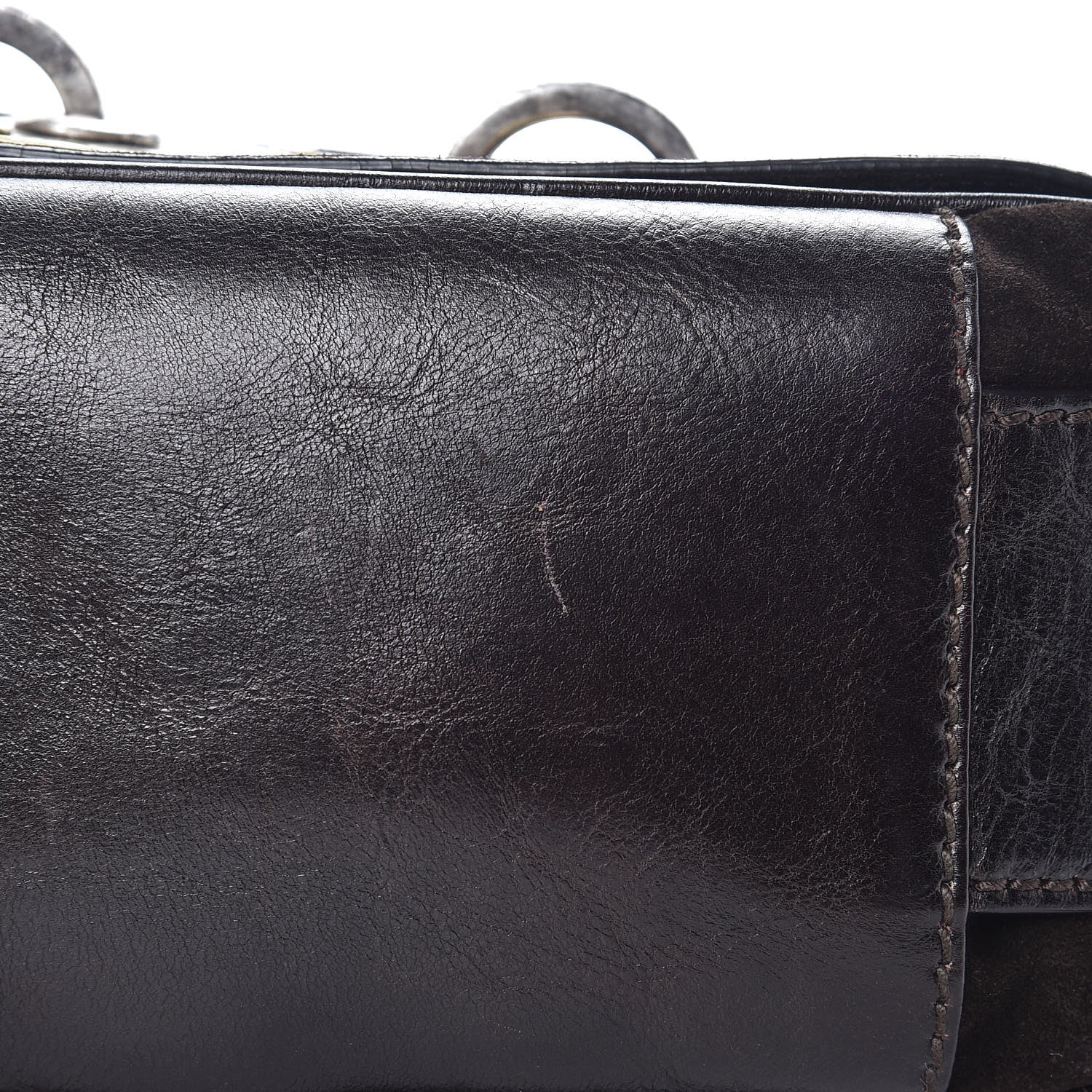 Saint Laurent Suede Rive Gauche Flap Brown 9 of 9